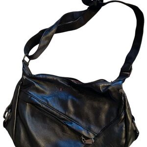 Black Leather Shoulder Bag